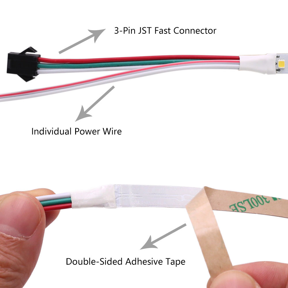 24V UCS2904 5050 4in1 RGBW Addressable LED Strip Lighting 24V UCS2904 5050 4in1 RGBW Addressable LED Strip Lighting